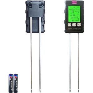 Bodem pH-metertester - 6-in-1 bodemtester vocht PH licht digitale meter voor planten moestuin - meetinstrument voor plantenaarde - hydrocultuur gazon