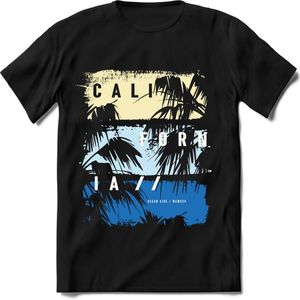 California Summer | TSK Studio Zomer Kleding  T-Shirt | Geel - Blauw | Heren / Dames | Perfect Strand Shirt Verjaardag Cadeau Maat XXL