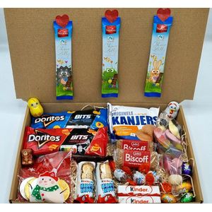 Snack Snoep Pakket Box - Brievenbus Cadeau - Brievenbusdoos - Chocolade Cadeau - Kerstcadeau - Kerstpakket - Eten