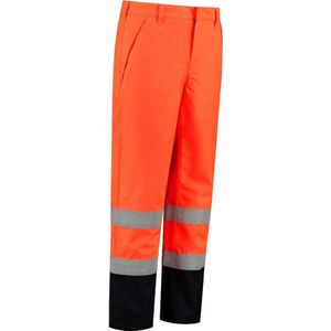 Dapro Protector Multinorm Regenbroek - Maat L - Marineblauw/Hi-Vis Oranje - Vlamvertragend , antistatisch en chemicaliën resistent