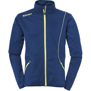 Kempa Curve Classic Trainingsjas Diep Blauw-Fluo Geel Maat S