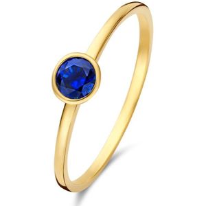 Isabel Bernard - Dames - 14 karaat goud - Ring - Blauw/Goud - Maat 52