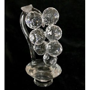 Kristaldruiven op diamanten voet 8x8x16cm Perfect en exquise kristal glas druiven ambachtelijk handgemaakt. kristal glas