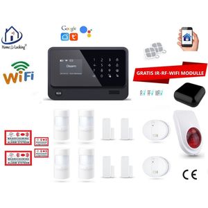 Home-Locking draadloos smart alarmsysteem wifi,gprs,sms en kan werken met spraakgestuurde apps. AC05-10zw
