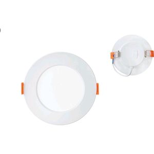 ALEXIS - LED inbouwlamp - 6W - Aanpasbare Kleur CCT - 510 Lumen - Rond - Mat Wit - Buiten Diameter 108 mm