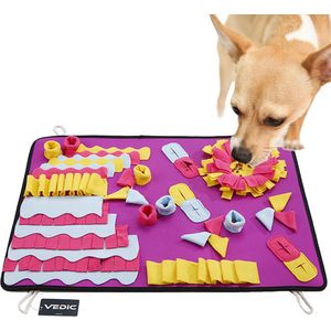 VEDIC® - XXL Snuffelmat Paars voor Honden en Katten - Antischrok - 75 x 50 CM