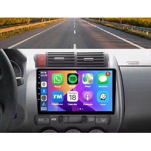 Autoradio 4/64GB met Carplay en Android auto | Geschikt voor Honda Jazz 2002-2008 | Radio scherm met Navigatie | 2002 2003 2004 2005 2006 2007 2008