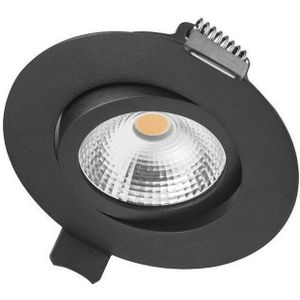 Integral LED - Ultra slim serie - kantelbare inbouw spot - 6,5 watt - 3000K - Dimbaar - ZWART