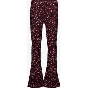 TwoDay flared meisjes broek met roze bloemen - Maat 92