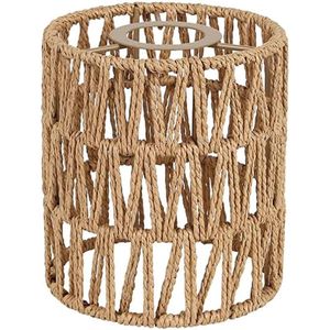 4 x Boho rotan lampenkap, hanglamp, staande lamp, papieren lampenkap, hanglamp, mandlampen, hangende lantaarn, tafellamp, reservescherm, accessoires voor tafellamp, hanglampen, plafondlamp