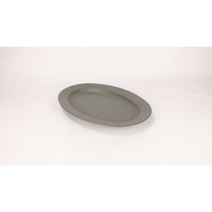 Kitchen trend - Villa - ovale schaal - donkergrijs - stoneware - 37 cm rond