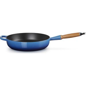 Le Creuset Hapjespan Signature Azure - ø 28 cm / 3.6 liter- geëmailleerde anti-aanbaklaag