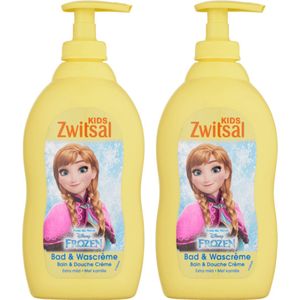 Zwitsal Kids Disney Frozen Anna Bad & Was Crème Extra Mild Bundel - 2 x 400 ml