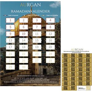 Ramadan aftelkalender - decoratie - ramadandecoratie - 30 dagen - ramadan versiering - ramadankalender - met dagelijkse reminders - Ramadan Mubarak | Ramadan planner