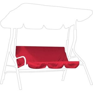 Rocking Sofa Cover for Patio Garden - 3 Seater Swing Cushion, Easy to Clean (RED) .
