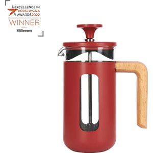 La Cafetière Pisa koffiezetapparaat met glazen frame en roestvrij, geborsteld stalen frame
