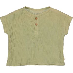 Levv newborn baby jongens korte mouwen blouse Ferran Olive