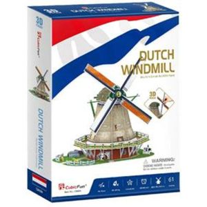 Puzzels | Diversen - 3d Puzzel Holland Molen 45dlg.