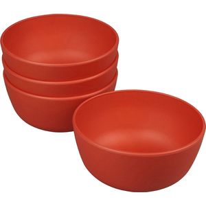 ZUPERZOZIAL - C-PLA, schaaltjes, BOOST-BOWL, terra red, rood, 500ml, set/4