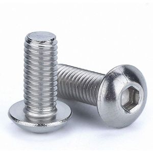 bouten voor bevestiging - Bolkopschroeven inbus A2/304 roestvrijstalen schroeven M3/M4/M5/M6/M8/M10 .