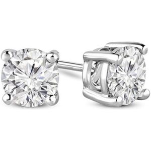 Diamond Earrings 6mm White Gold