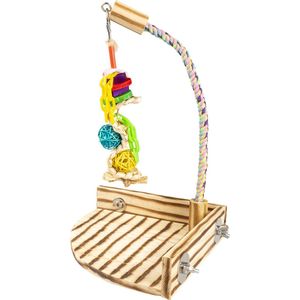 Duvoplus - Speelgoed Voor Dieren - Vogel - Vogelspeeltuin Lili 25x25x38cm Meerkleurig - 1st