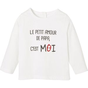 Vertbaudet T-shirt met lange mouwen en tekst voor baby's