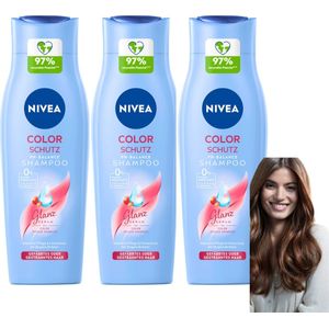 Nivea Color Schutz Shampoo - Colour Protection - 3 x 250 ml - Kleurbescherming en Intensieve Verzorging - Haarshampoo - Voordeelverpakking