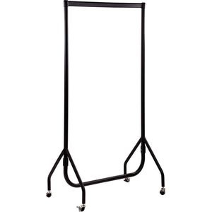 Kledingrek 90 cm - poedercoating zwart - Breedte: 90 cm Hoogte: 156 cm Diepte van voet: 52 cm