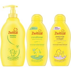 Zwitsal combinatieset: Shampoo Anti-Prik + Conditioner + Zeepvrije wasgel