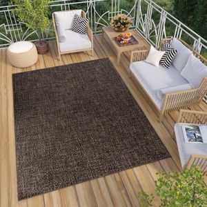 Tapiso Verano Vloerkleed Bruin Indoor Outdoor Tuin Terras Balkon Buiten Tapijt Maat- 60x200