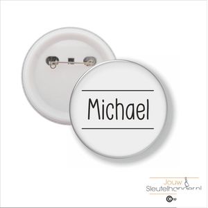 Button Met Speld 58 MM - Michael