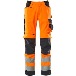 Mascot Safe Supreme Broek met kniezakken 15579-860 - hi-vis oranje/donkermarine