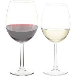 24x Wijnglazen/drinkglazen transparant set 430/580 ml - 24-delig