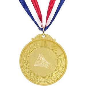 Akyol - badminton medaille goudkleuring - Badminton - sporten - inclusief kaart - sport cadeau - sporten - leuk kado voor je sporter om te geven