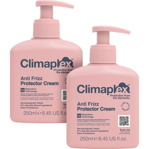 CLIMAPLEX Anti Frizz Protector Cream Voordeelverpakking - Anti-Statisch - Beschermt Tegen Weerselementen - Voor Weerbarstig Haar - 250ml - 2 Stuks