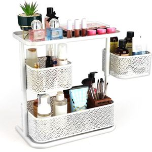 Unyqoos ® Elegant en Praktisch Draaiend Make-up Opbergsysteem met Drie Lagen voor Badkamer en Slaapkamer