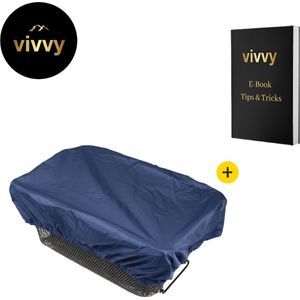 Fietskrat Hoes 2 In 1 - Fietskrat Afdekhoes Flexibel - Crate Cover Waterdicht - 100% Tevredenheidsgarantie - Donkerblauw - 40*50 Cm