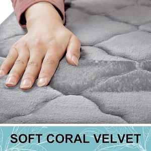 Memory Foam Badkamermat, antislip, zachte badmat, absorberend, wasbaar, onderhoudsarm, 40 x 60 cm, grijs