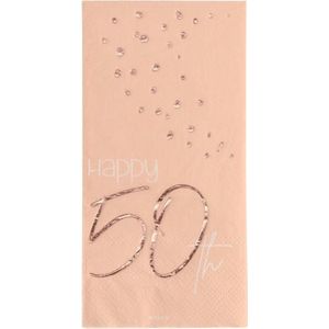 Folat - Servetten 50 jaar Elegant Lush Blush (10 stuks)