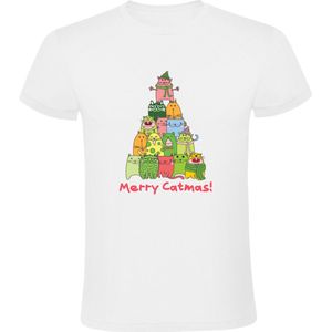 Merry Catmas Heren T-shirt | Kat | Poes | Kerst | Kerstshirt | Huisdier | Shirt