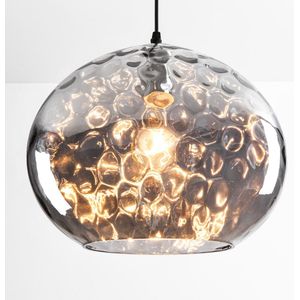 Design hanglamp ovaal met smoke glas “ Palermo