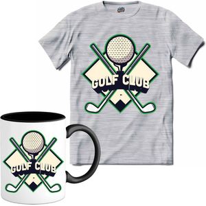 Golf Club | Golf - Golven - T-Shirt met mok - Unisex - Donker Grijs - Gemêleerd - Maat S