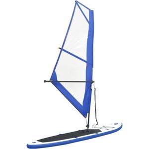 vidaXL Stand-up paddleboard opblaasbaar met zeilset blauw en wit