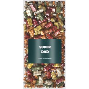 Super Dad - Grappige Snoep pakket - Cadeau voor Man - met Tekst - Verjaardag Cadeau papa, mannen, vader, vriend - Superman - Vaderdag - Happy Birthday - Kerstcadeau