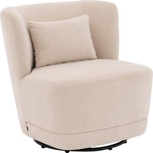 Goossens Fauteuil Ted - Velvet - Wit