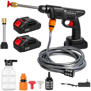 Krachtige Hogedrukreiniger voor Auto's - 50 Bar Professionele Tuinslang Sproeier Instelbare Spuitmonden - Ideaal voor Auto, Fiets & Terras - 5m Slang + Snelkoppeling - Waterbesparend Ontwerp - Inclusief Schuimdispenser - 2 Jaar Garantie