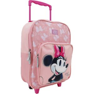 MINNIE MOUSE Trolley Rugzak School Vakantie Logeren Roze 6-12 Jaar