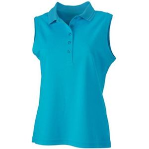 James and Nicholson Vrouwen/dames Actieve Mouwloze Polo (Turquoise)