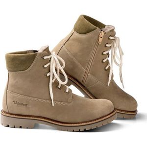 Fellhof Timba warme winterschoenen dames maat 41 – kaki – gevoerde schoenen – warme schoenen - lamswol – leer – natuurlijke isolatie – waterafstotend - ademend - antislipzool